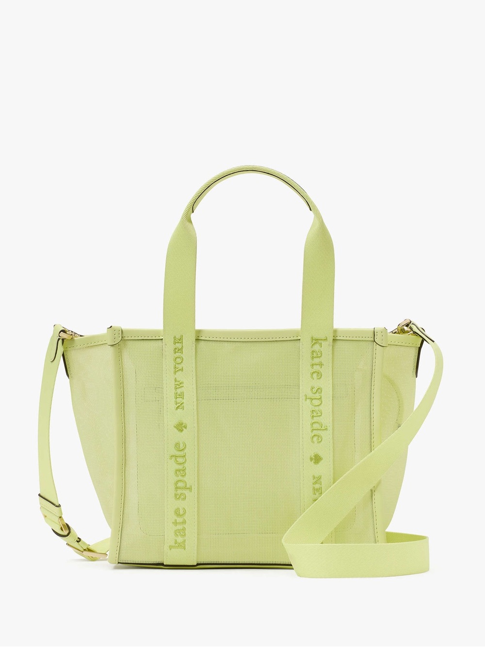 kate spade Lemon Lime Canvas Tote with Detachable Strap